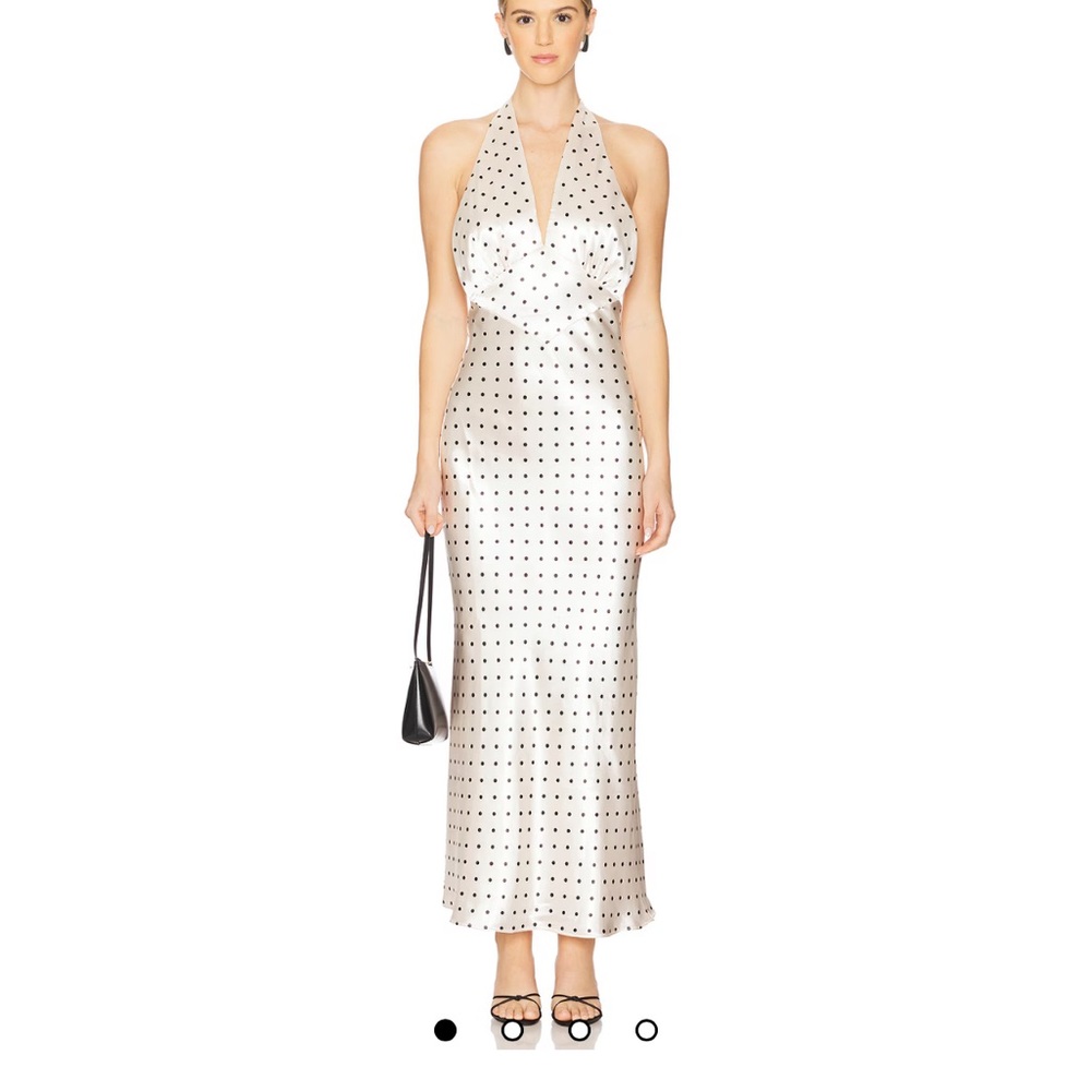 Bardot Black and White Backless Maxi Dress
